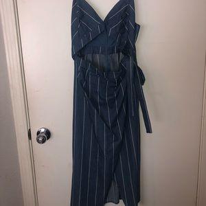 Denim stripes dress